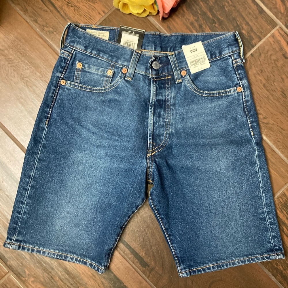 Levi’s Premium Dark Wash Denim Shorts